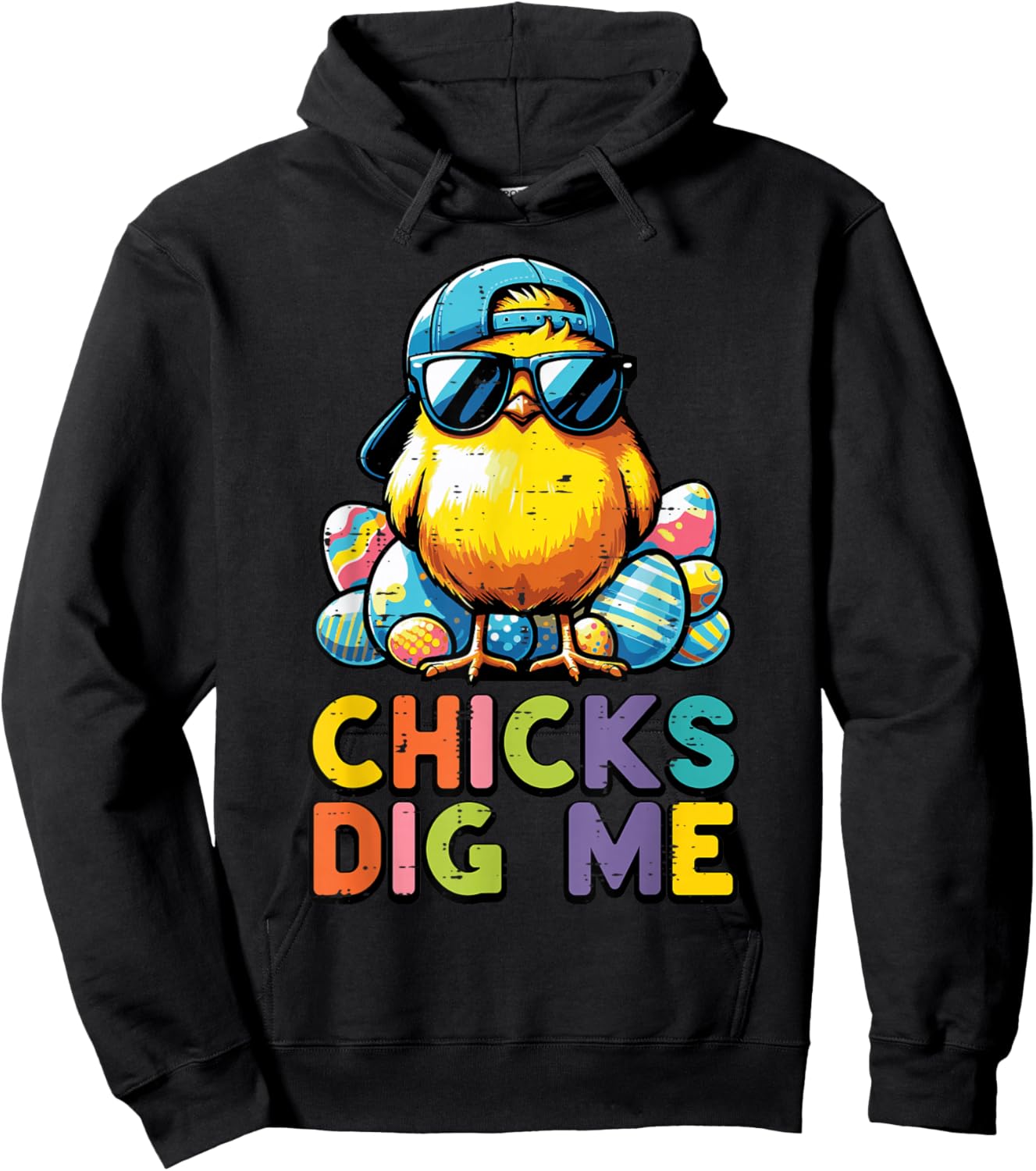 Easter Chicks Dig Me Chick Cap Eggs Cute Toddler Boys Kids Hoodie - Hoodie | Black