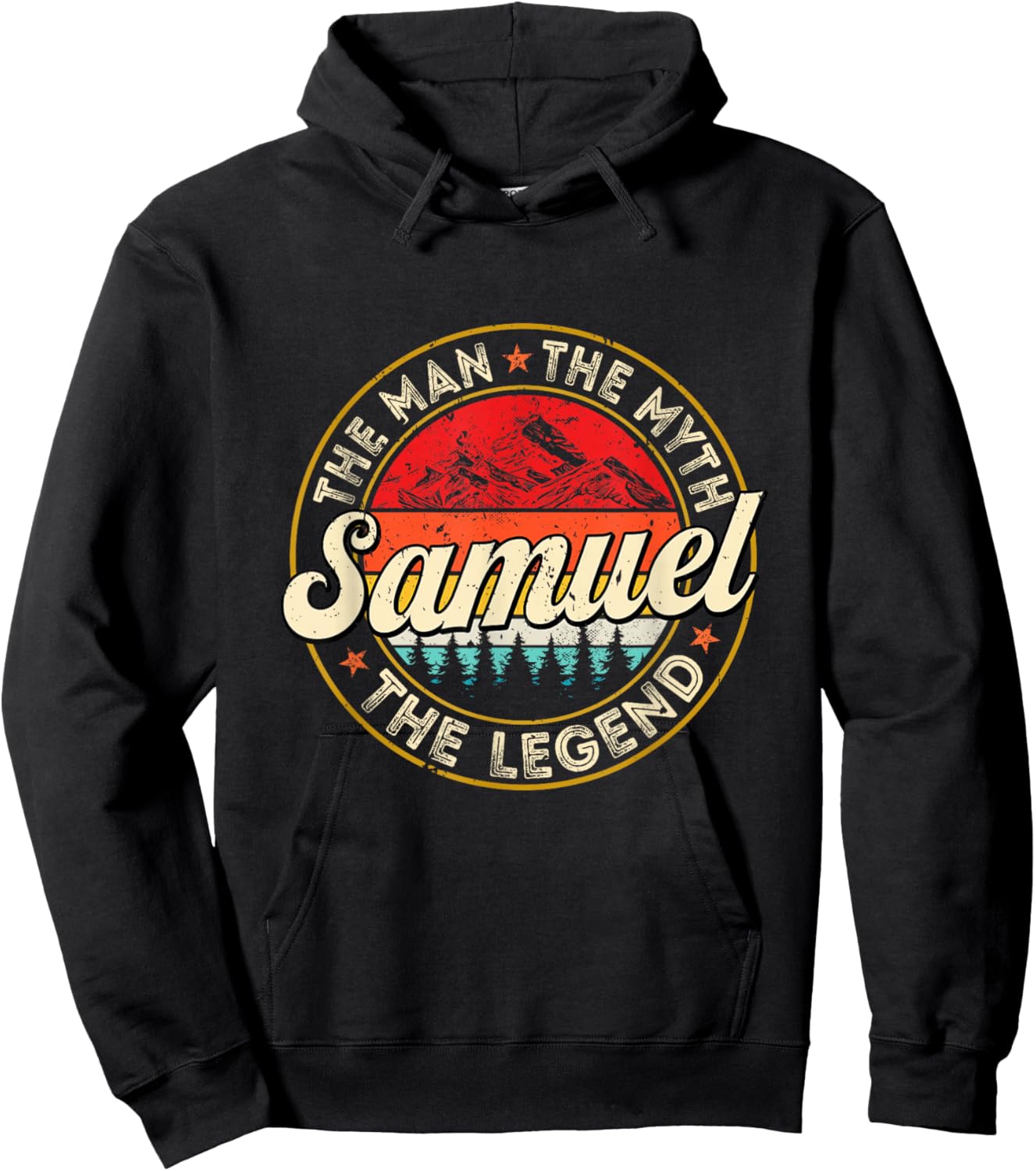 Samuel The Man The Myth The Legend Personalized Name Hoodie - Hoodie | Black