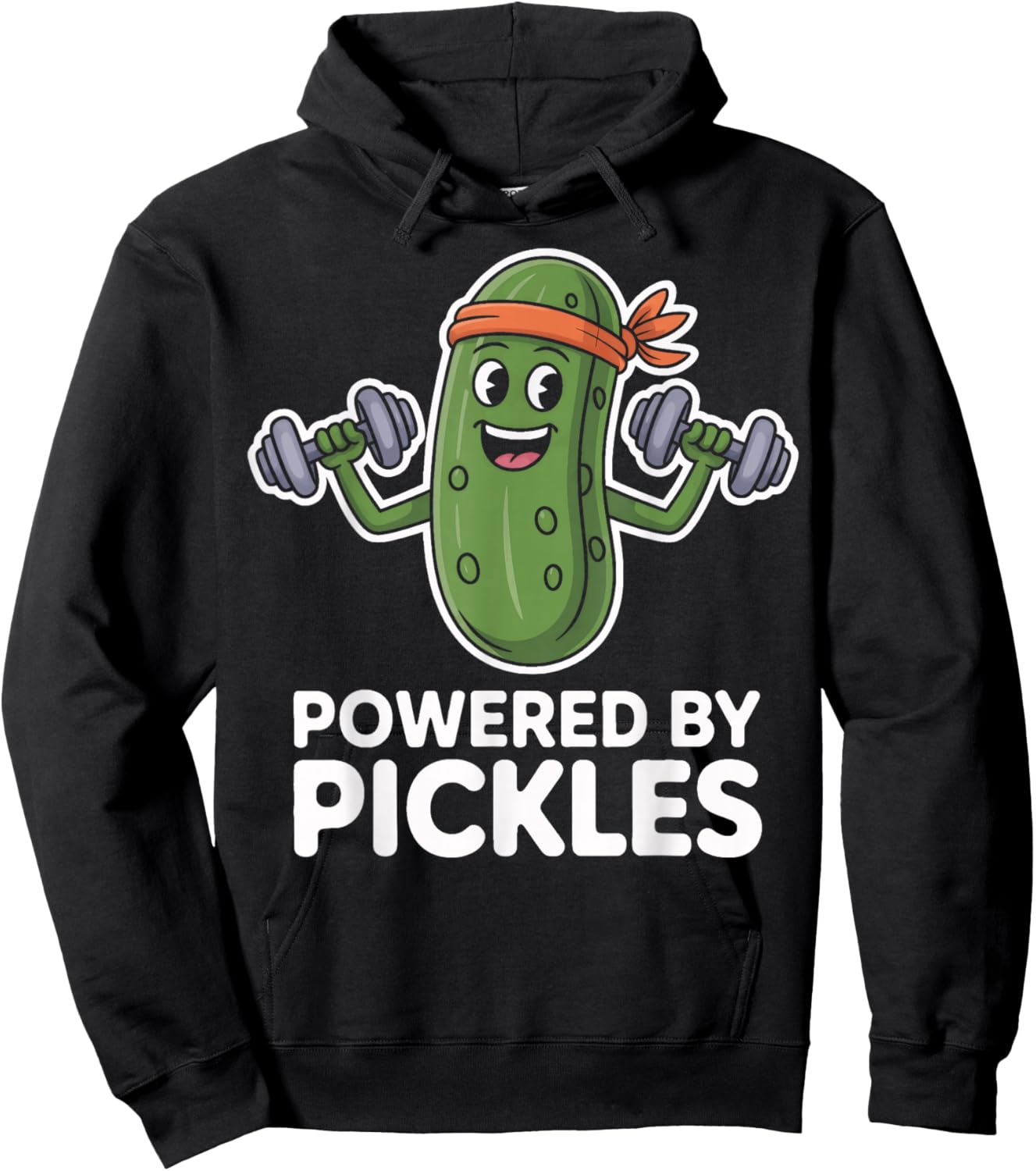 Strong and Crunchy Pickle Lover Powered by Pickles Hoodie - Hoodie | Black