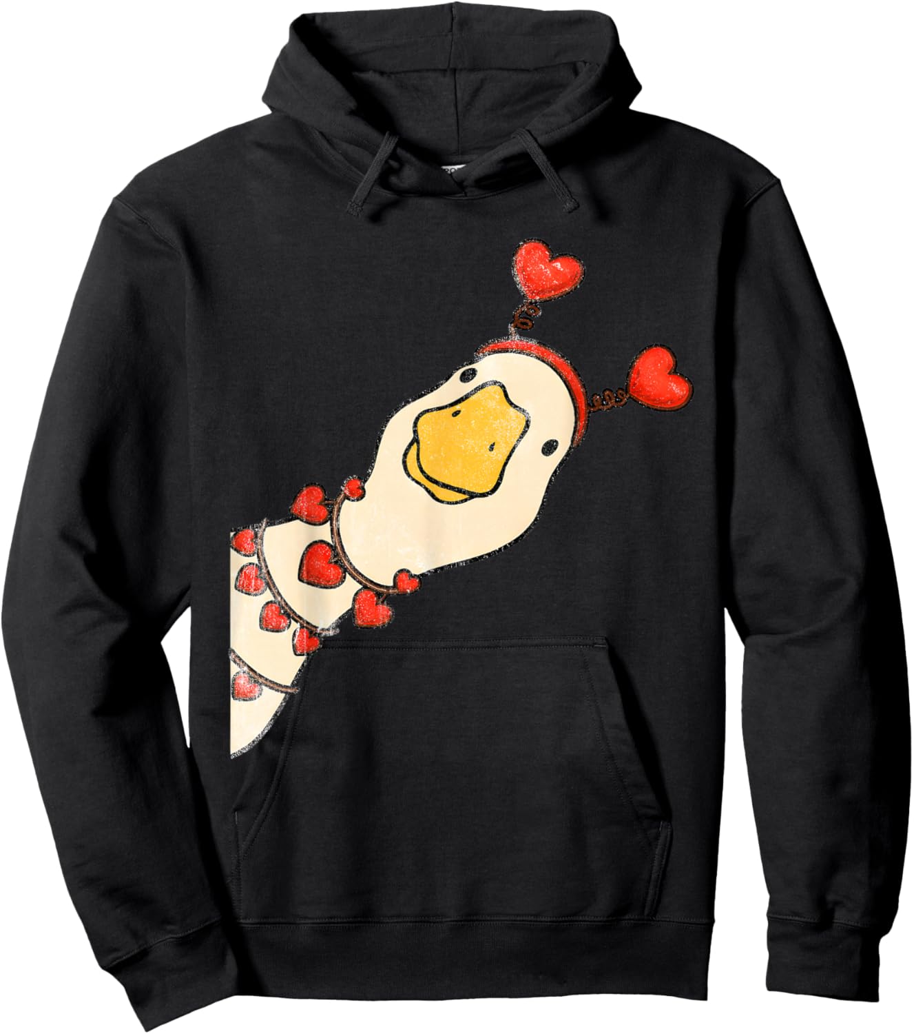 You Make My Heart Go Honk Valentine Goose Funny Meme Hoodie - Hoodie | Black