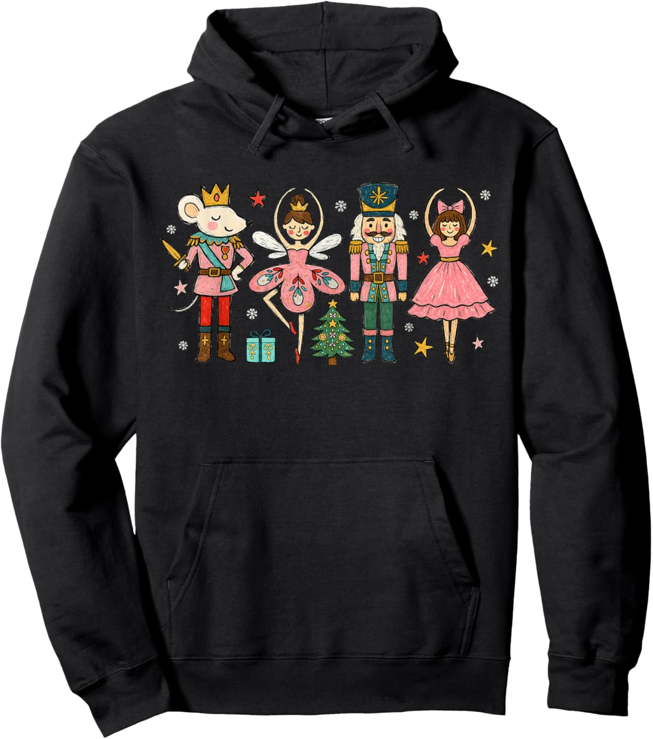 Christmas Nutcracker Squad Ballet Dance Women Kid Girls Xmas Hoodie - Hoodie | Black