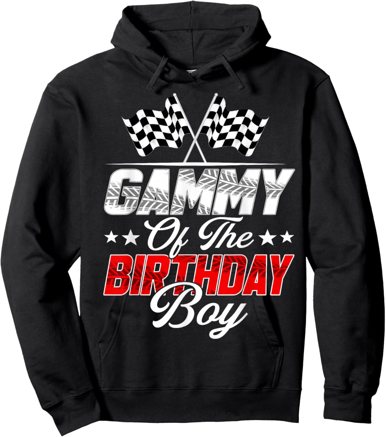 Race Car Gammy of The Birthday Boy Racing Family Pit Crew Hoodie - Hoodie | Black
