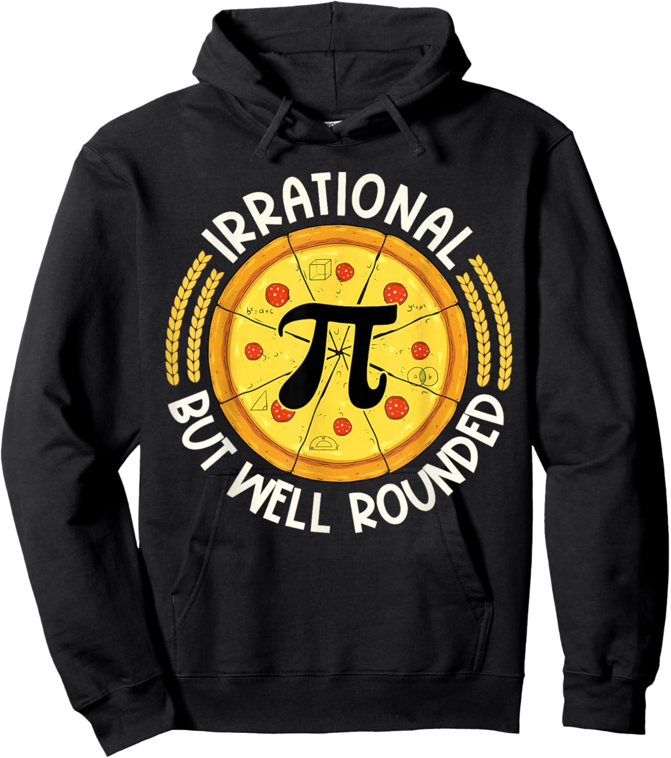 Irrational But Well Rounded 3.14 Pi Day Teacher Boy Girl Hoodie - Hoodie | Black