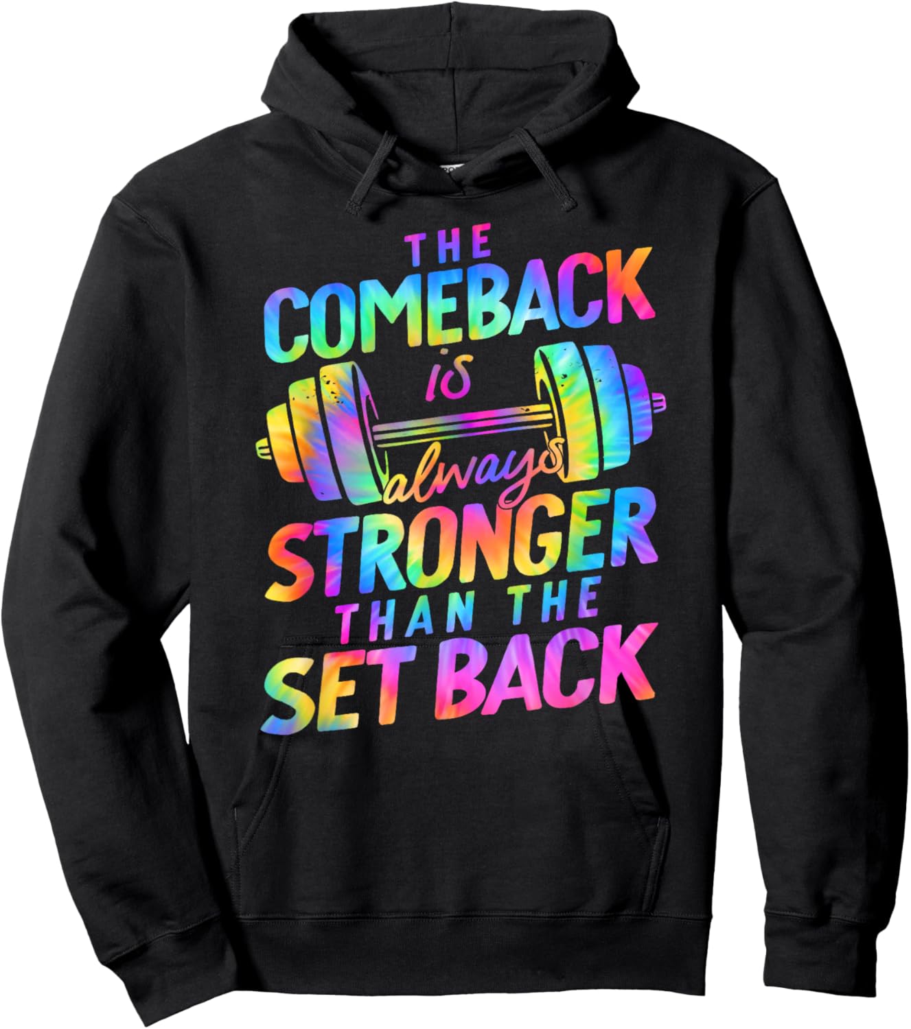 The Comeback is Always Stronger Than The Set Back Workout Hoodie - Hoodie | Black