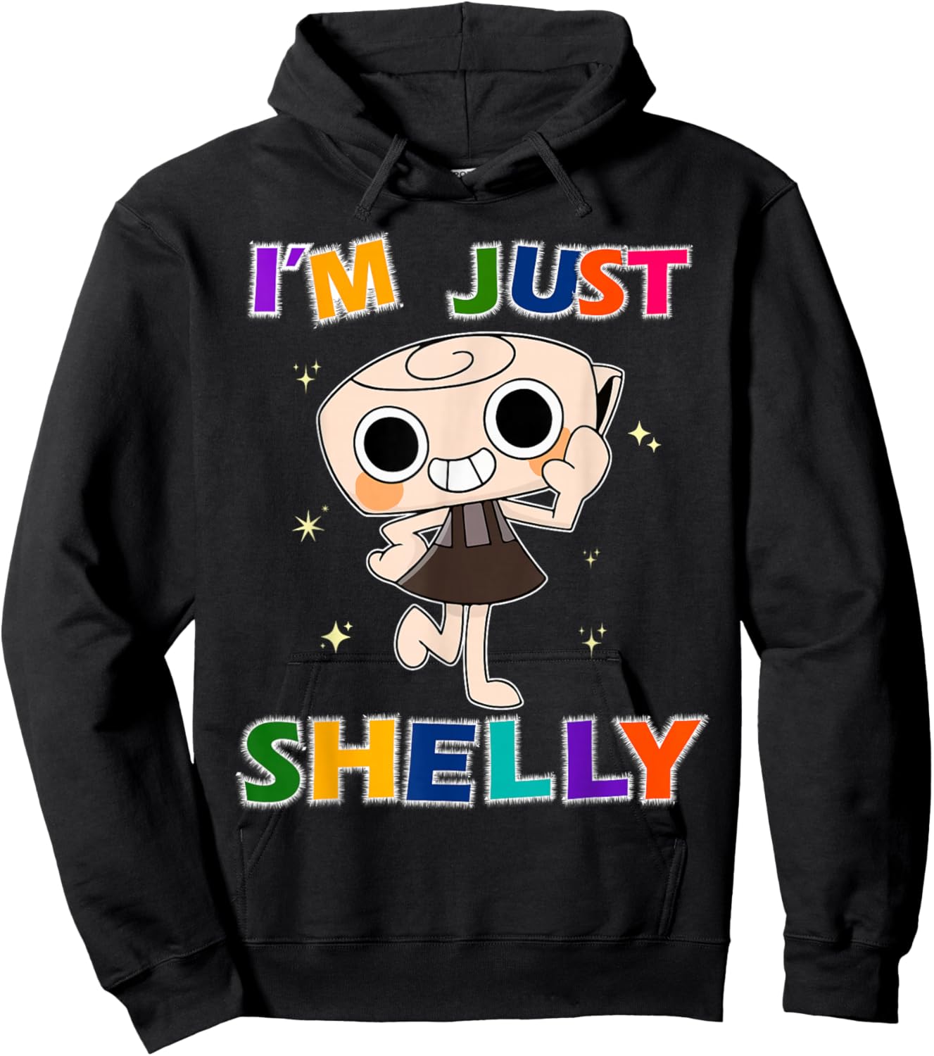 I'm Just Shelly Dandy's Pebble Funny Minimalist Humor Girls Hoodie - Hoodie | Black