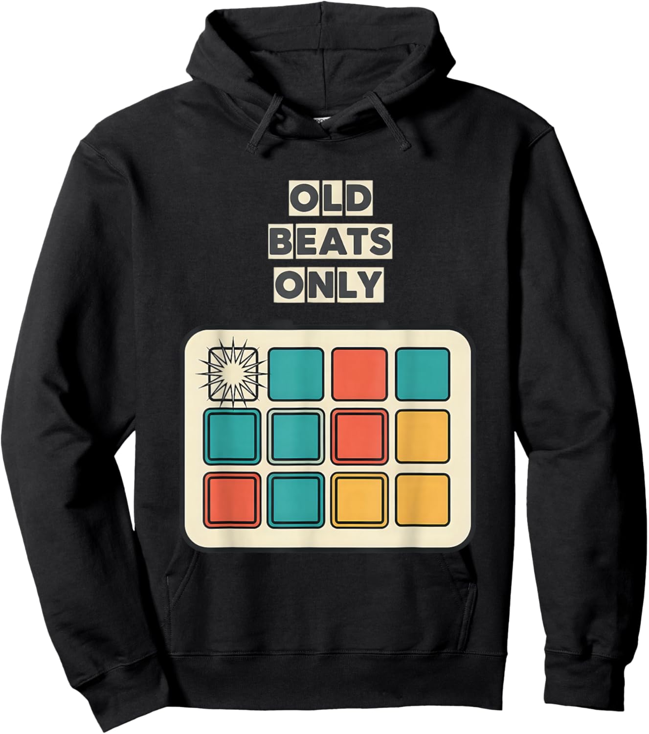 Old Beats Only Retro Boom Bap Hip Hop Producer DJ Hoodie - Hoodie | Black