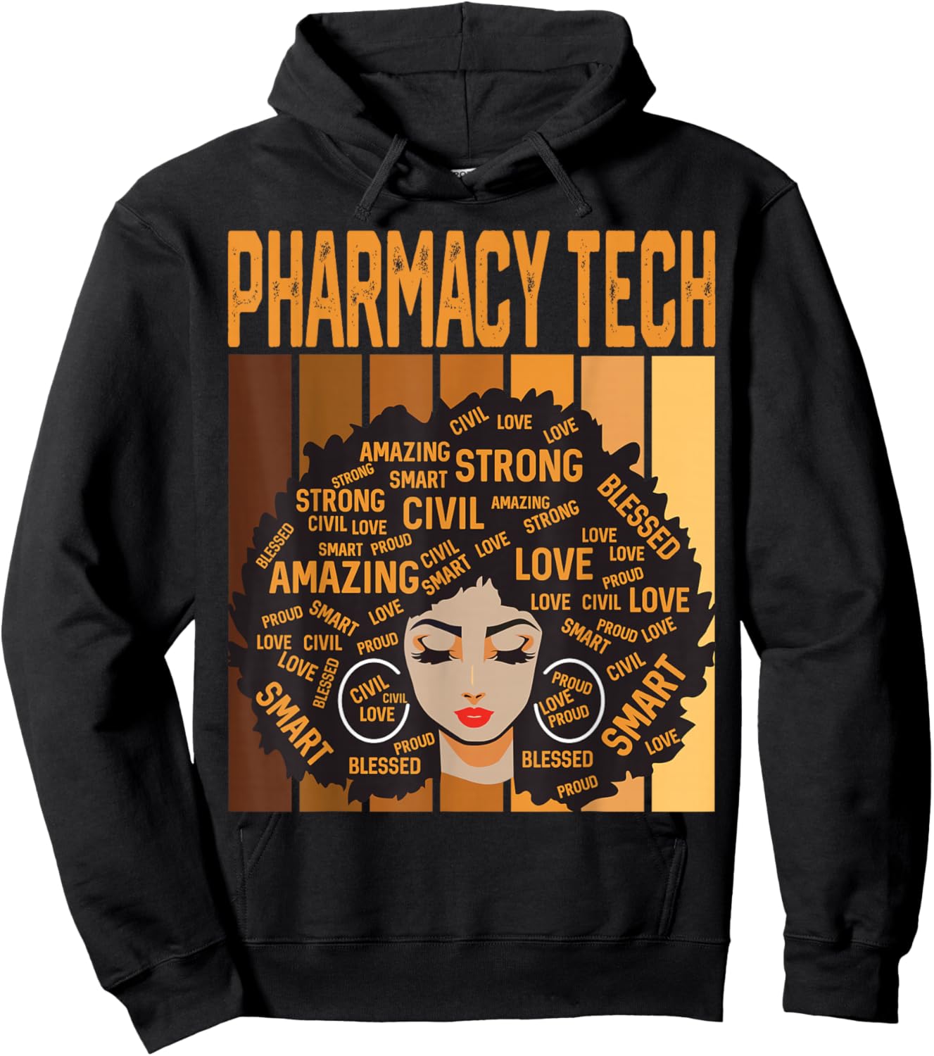 Pharmacy Tech Powerful Black History Month Black Pride Hoodie - Hoodie | Black