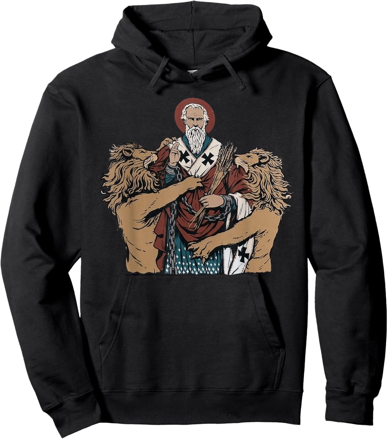 Saint Ignatius of Antioch Catholic Devotional Artwork Hoodie - Hoodie | Black