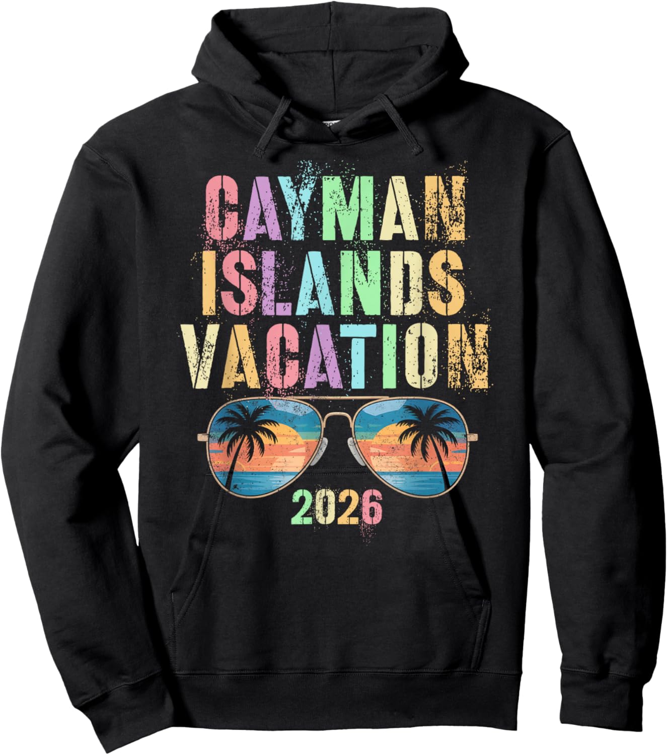 Kids Cayman Islands Vacation 2026 Trip Swim Vacay Matching Hoodie - Hoodie | Black