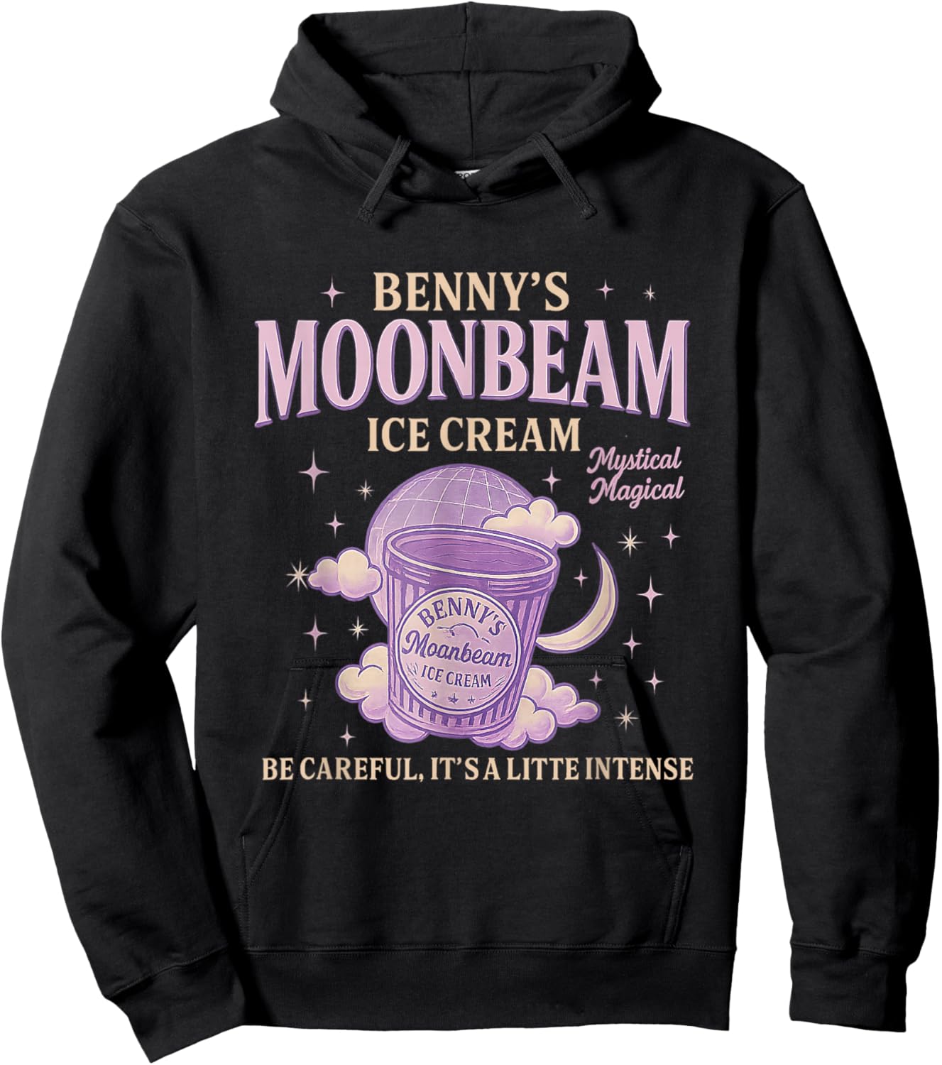 Moonbeam Ice Cream Truck Retro Double Scoop Popsicle Hoodie - Hoodie | Black