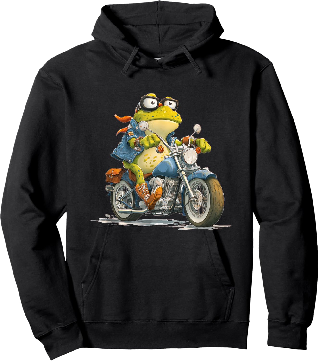 Awesome Motorcycle Toad Costume for Frogs and Bikes Hoodie - Hoodie | Black