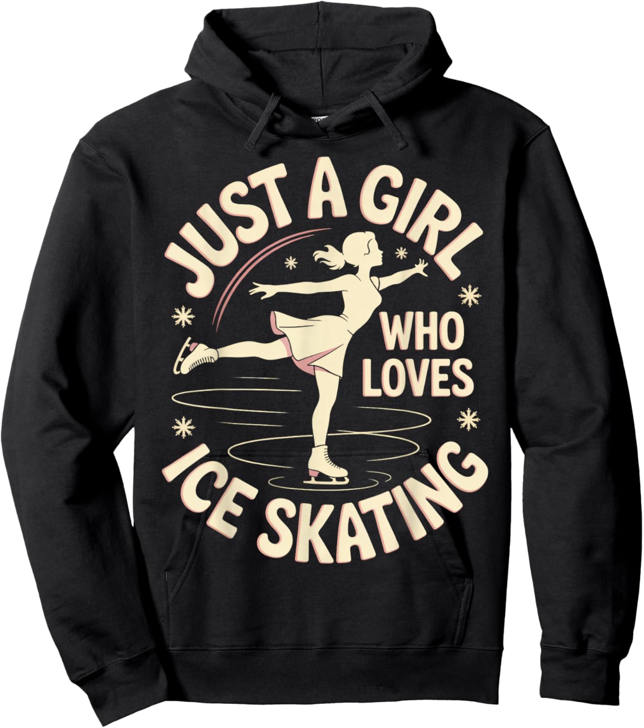 Figure Skate Girl Who Loves Ice Skating Figure Skating Hoodie - Hoodie | Black