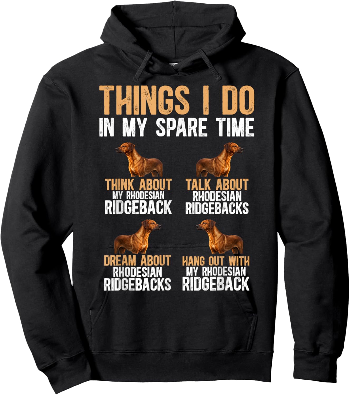 Rhodesian Ridgeback Owner Funny Rhodesian Ridgeback Dad Hoodie - Hoodie | Black