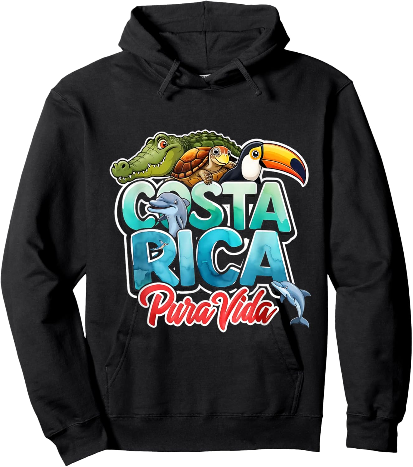 Pura Vida Costa Rica Central America Travel Souvenir 2026 Hoodie - Hoodie | Black