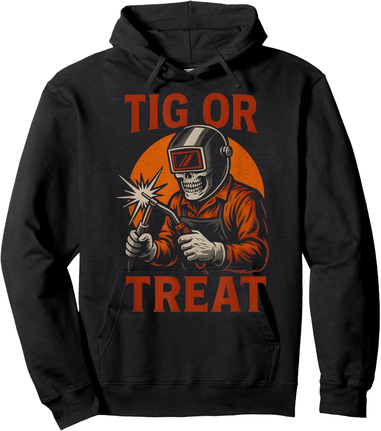 Welding Skeleton Tig or Treat Cool Welder Halloween Hoodie - Hoodie | Black
