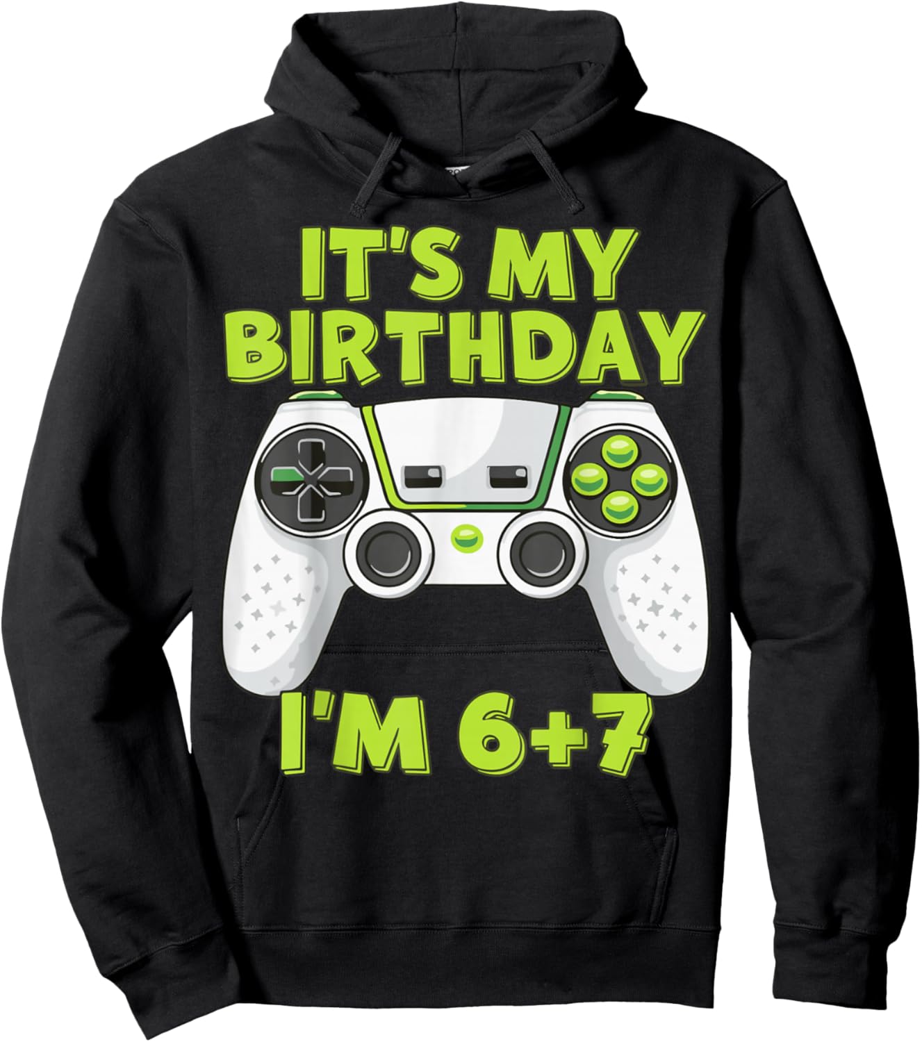 Funny 6 7 Six Seven Video Gamer Boy 13th Birthday Hoodie - Hoodie | Black