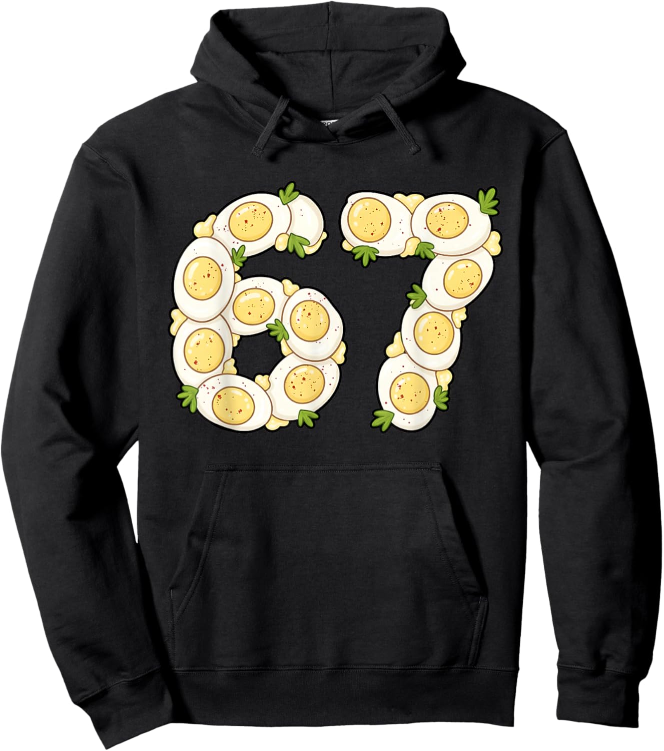 Thanksgiving 67 Deviled Eggs Funny Six Seven Deviled Eggs Hoodie - Hoodie | Black