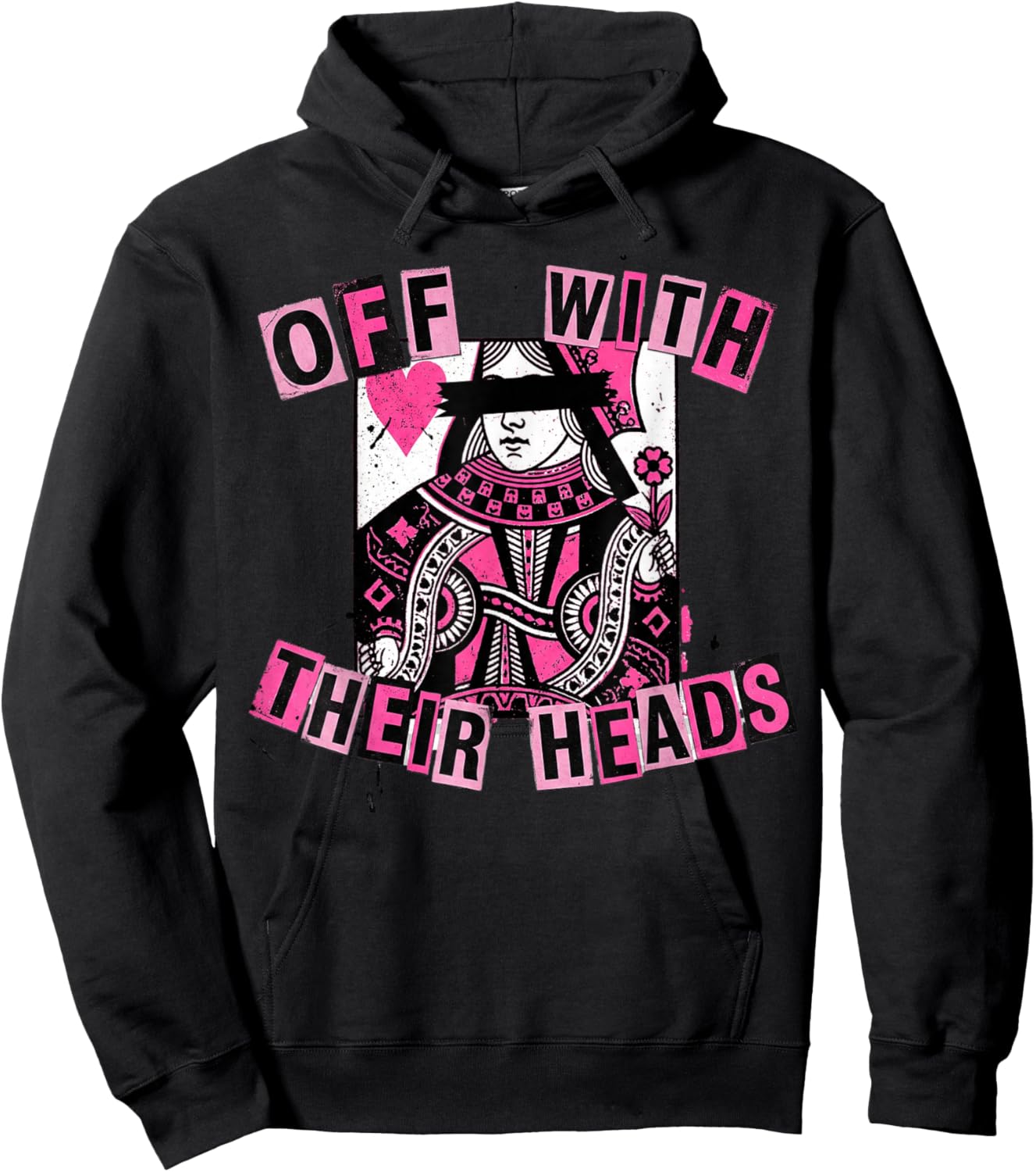Alice in Wonderland Queen Hearts Lewis Carroll Illustration Hoodie - Hoodie | Black