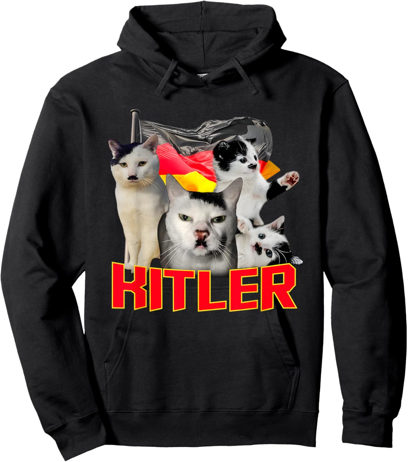 Kitler Cat Meme Funny Women Hoodie - Hoodie | Black
