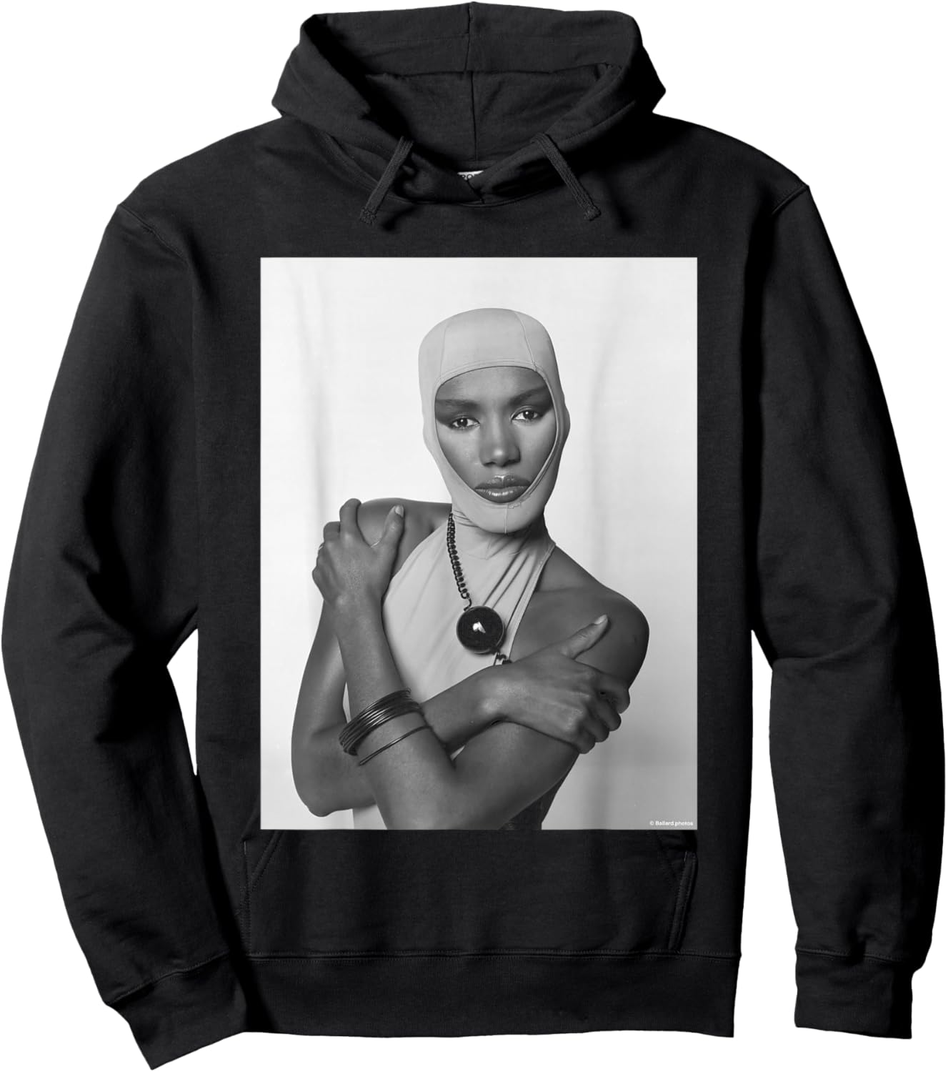 Fashion & Music Icon Grace Jones by Allan Ballard Hoodie - Hoodie | Black