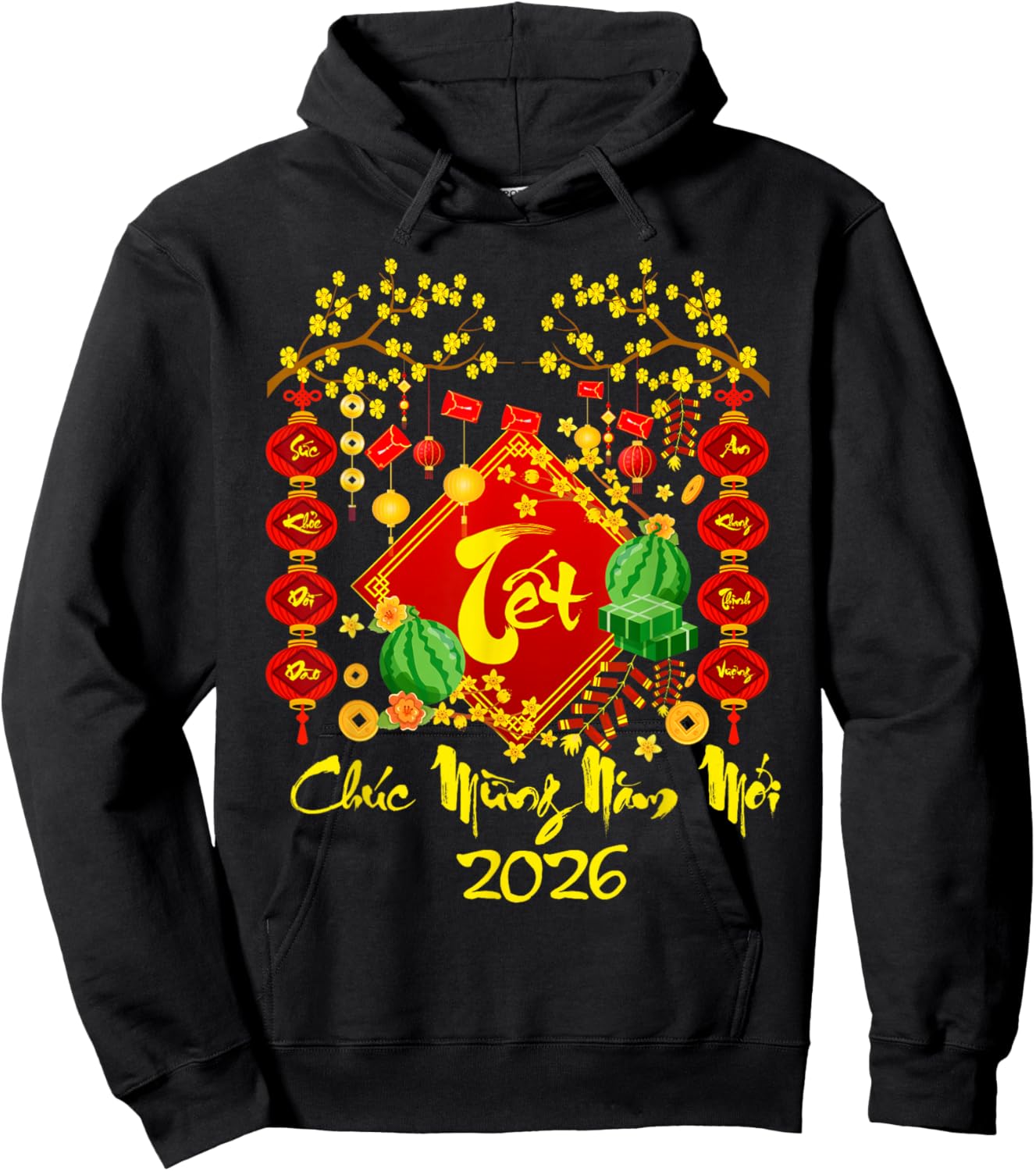 TET 2026 Chuc Mung NAM Moi Horse Vietnamese Lunar New Year Hoodie - Hoodie | Black