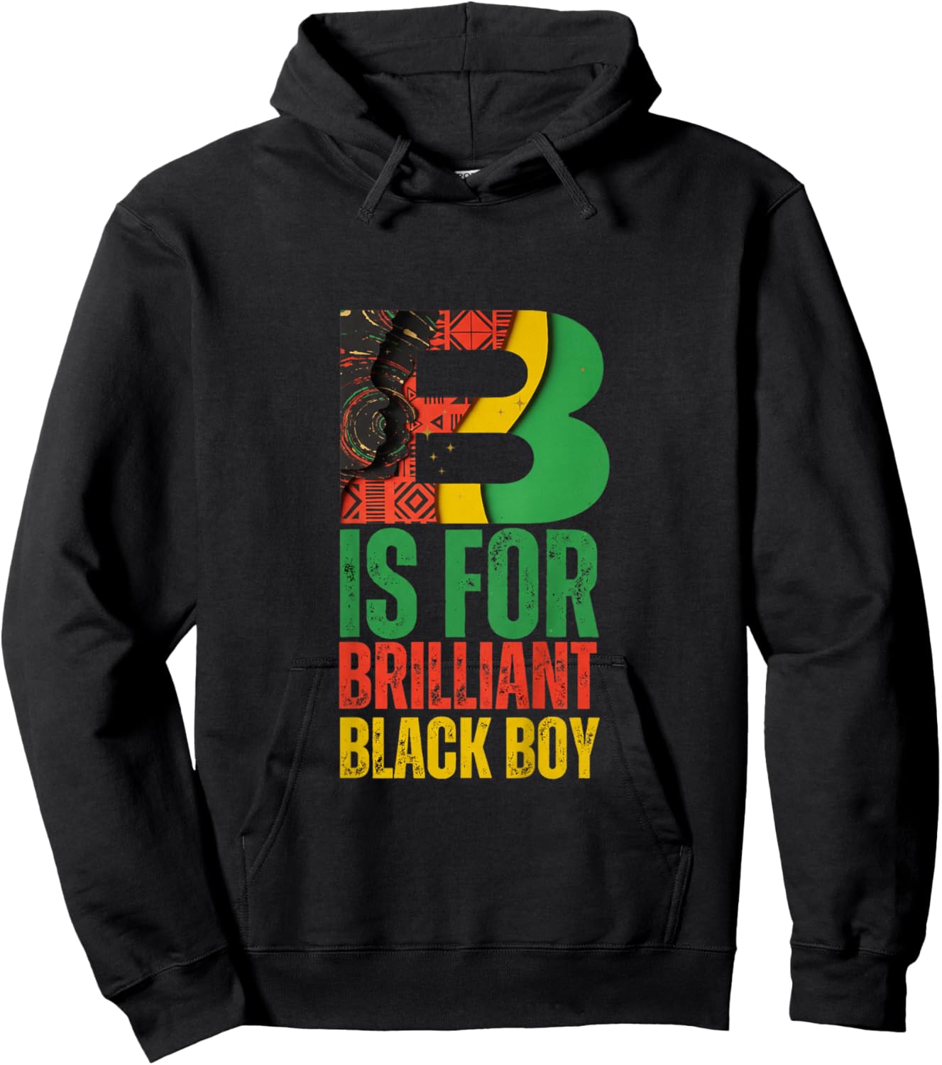 Kids B is for Brilliant Black Boy Kid Black History Month Toddler Hoodie - Hoodie | Black