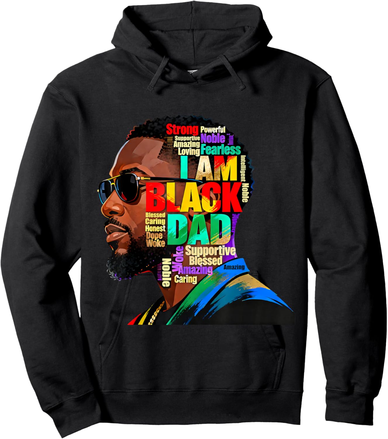 I Am Black Dad African American Father BlackHistory Month Hoodie - Hoodie | Black