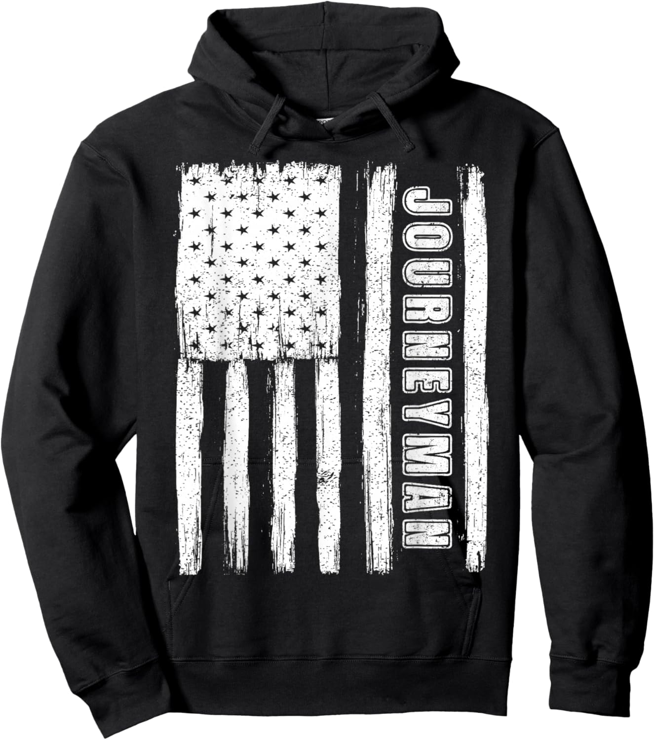Fourth of July Shirts American Flag Journeyman Hoodie - Hoodie | Black