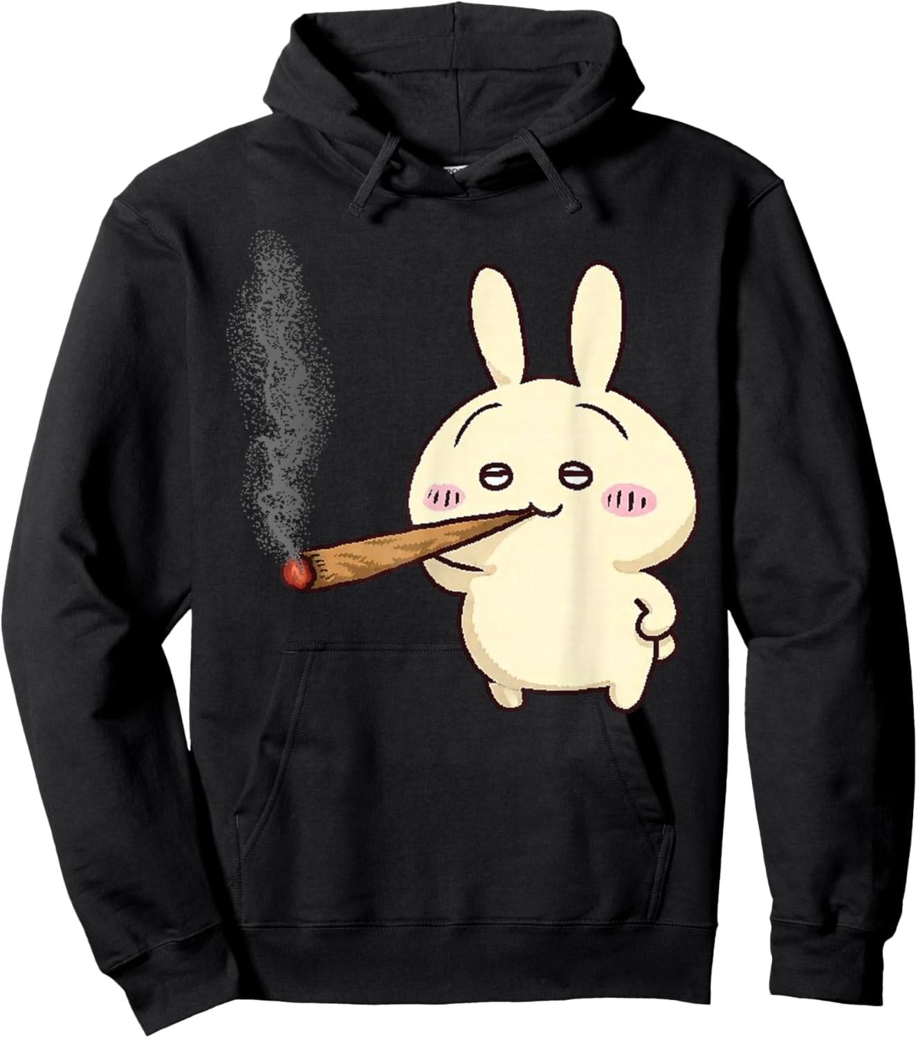 Funny Usagi Smoking Meme Women Hoodie - Hoodie | Black