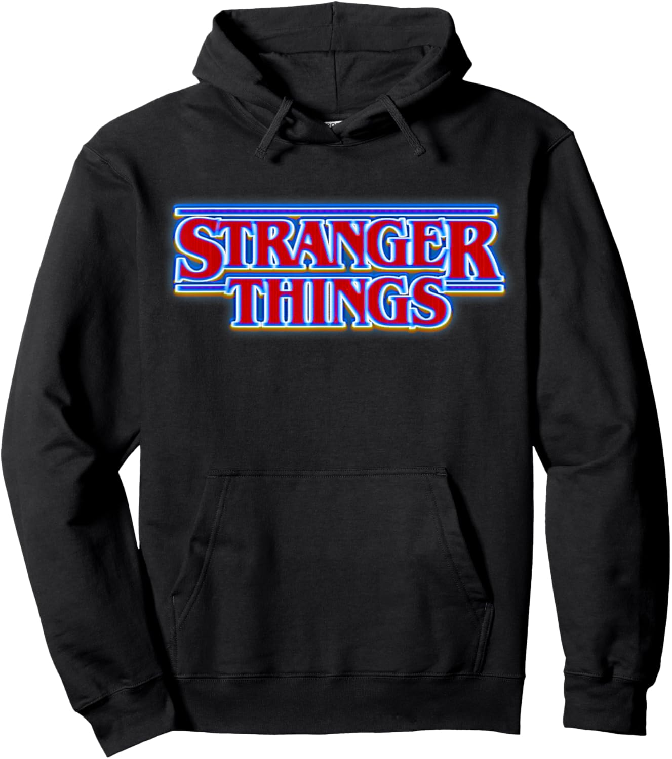 Stranger Things Season 5 Retro Neon Sign Logo Hoodie - Hoodie | Black