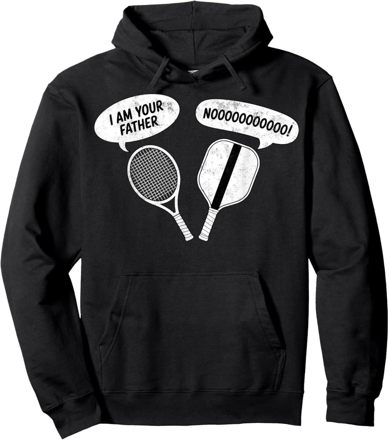 Tennis Pickleball Paddles Funny Joke I'm Your Father NOOOO! Hoodie - Hoodie | Black