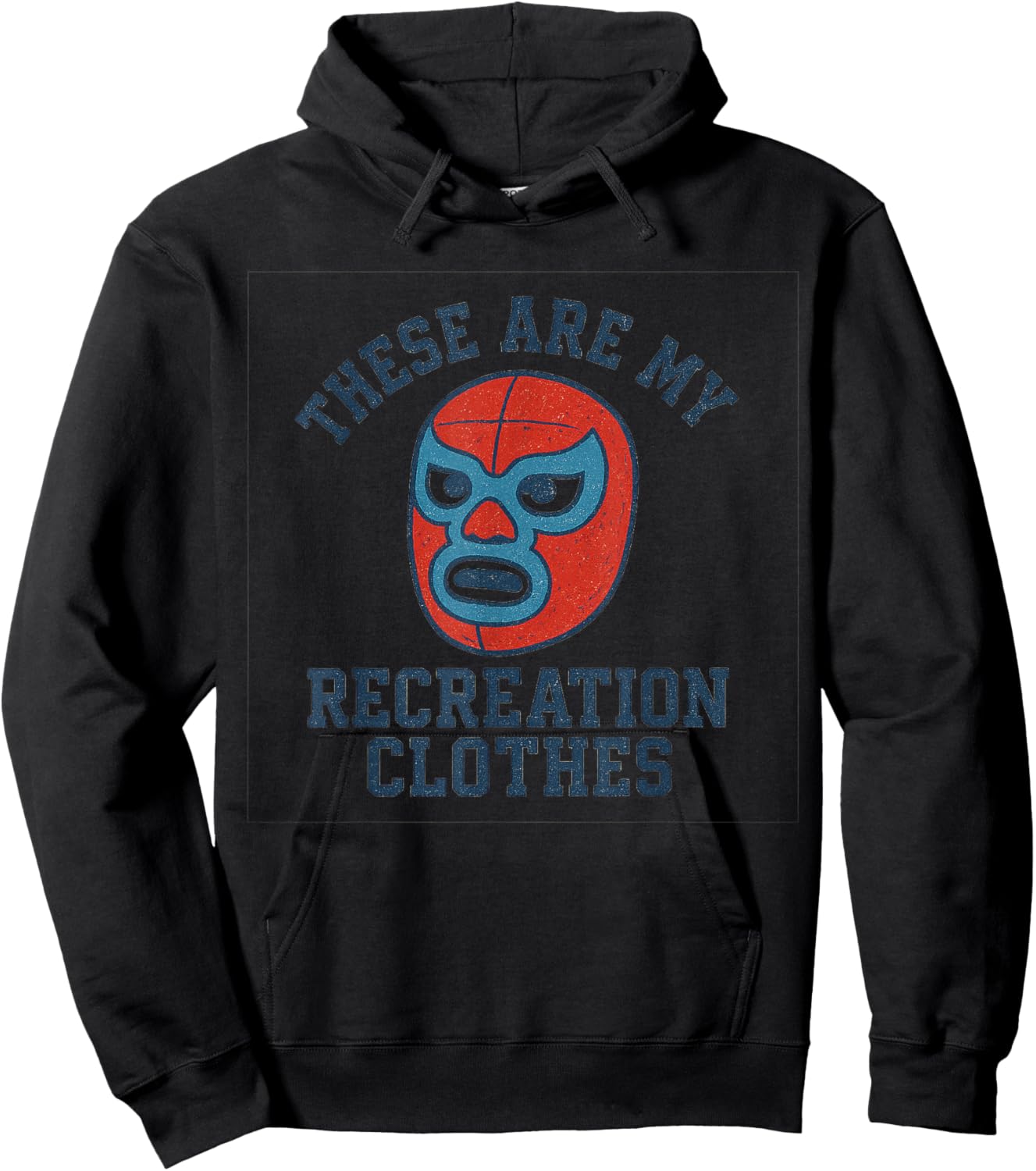 These are My Recreation Clothes Wrestling Mask Nachos Gym Hoodie - Hoodie | Black