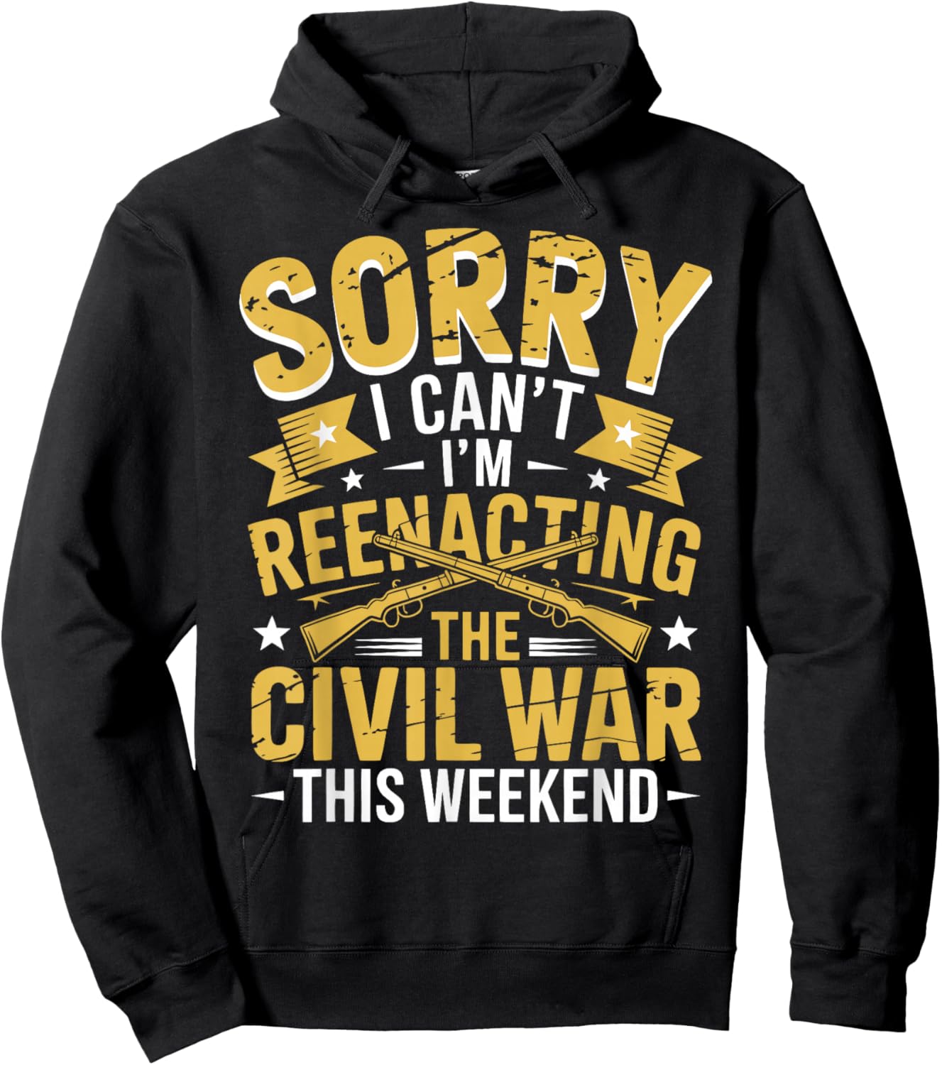Funny Civil War Reenactor Hoodie - Hoodie | Black