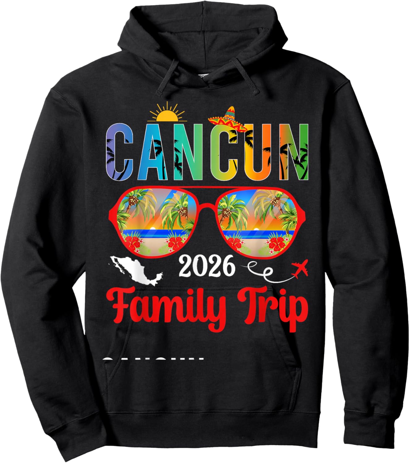 Cancun Family Trip 2026 Vacation Cancun Family Travel Hoodie - Hoodie | Black