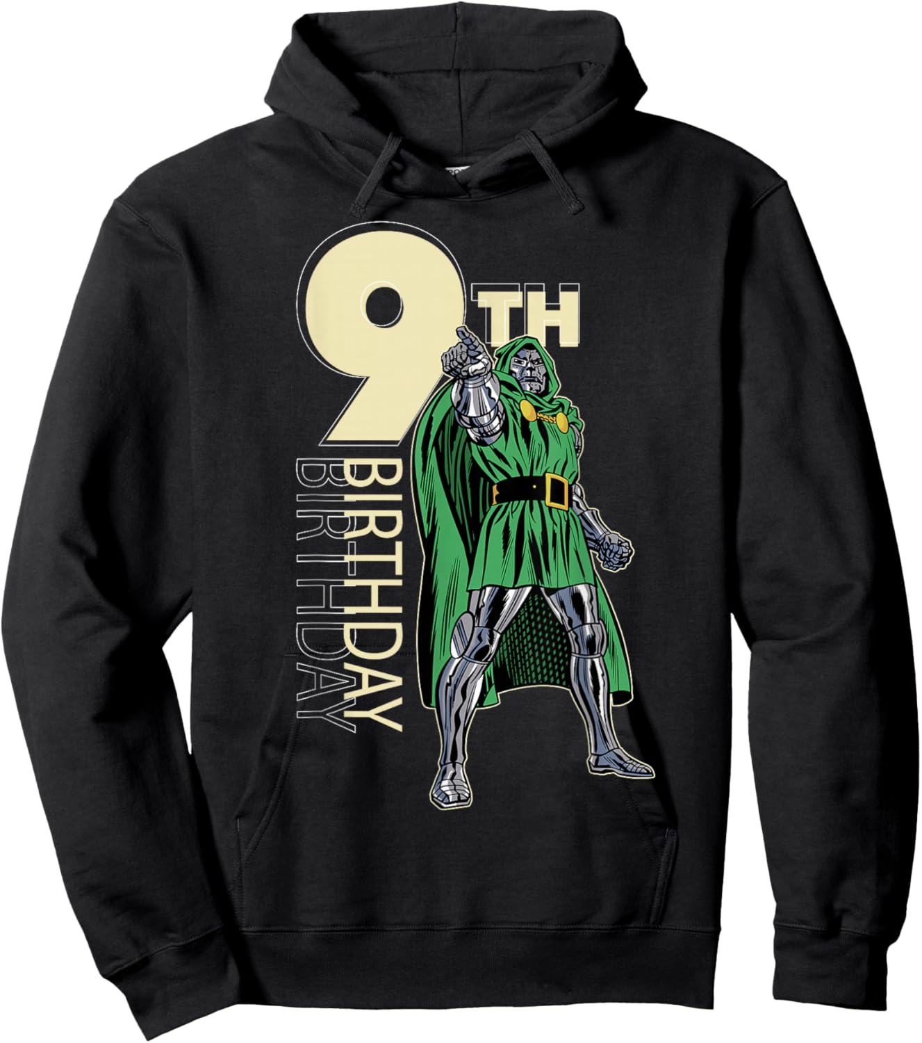 Marvel Comics Retro Dr. Doom 9th Birthday Hoodie - Hoodie | Black
