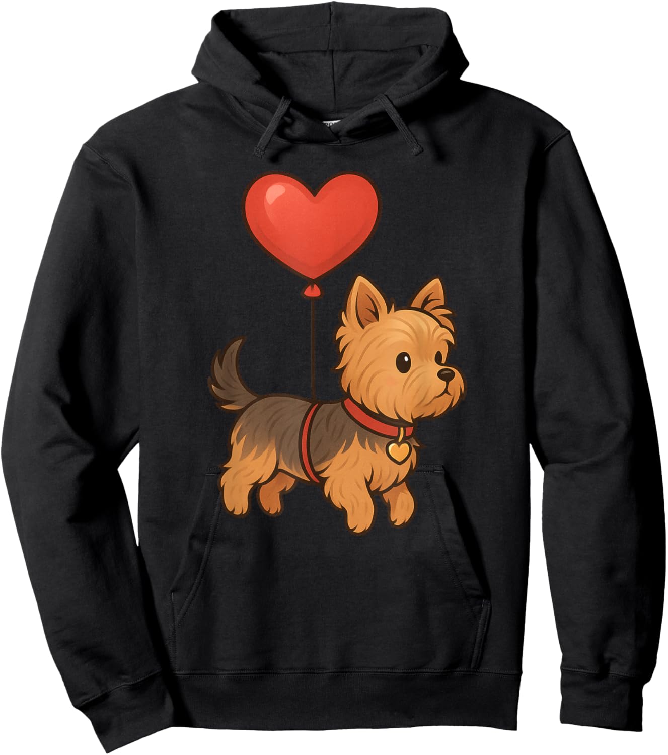 Yorkshire Terrier Valentine's Day Yorkie Men Women Kids Hoodie - Hoodie | Black