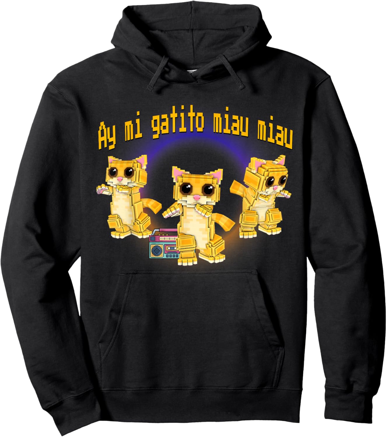 Ay Mi Gatito MIAU MIAU Funny Brainrot Gaming for Kids Teens Hoodie - Hoodie | Black