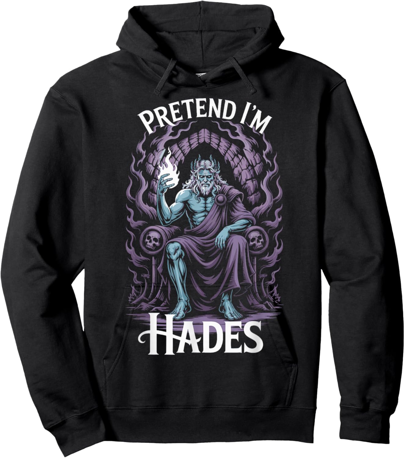 Pretend I'm Hades Costume Ancient Greek God Mythologist Hoodie - Hoodie | Black