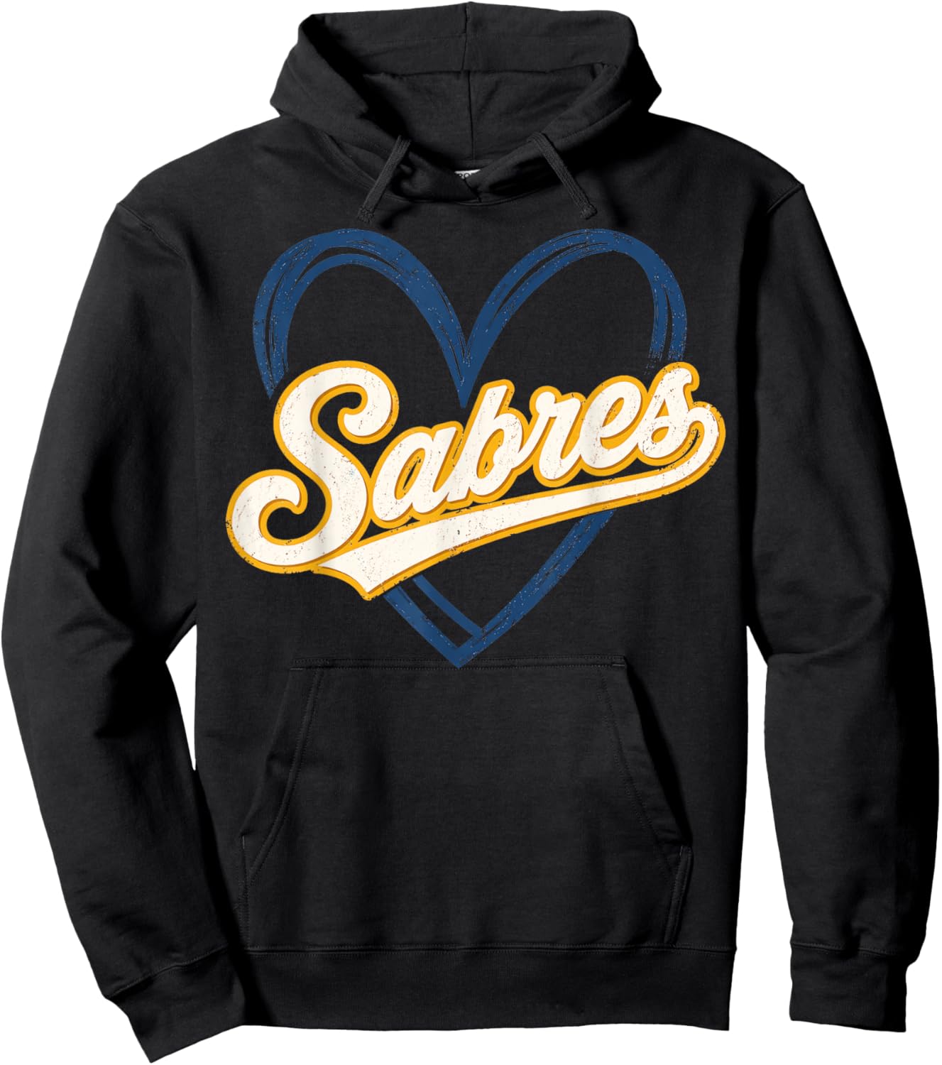 Sabres Name Retro Vintage Gift Women Boy Girl Hoodie - Hoodie | Black