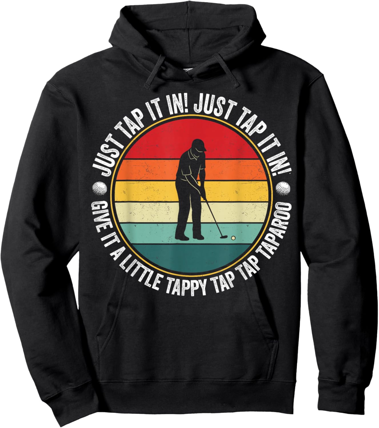 Retro Just Tap It in Give It A Little Tappy Tap Tap Taparoo Hoodie - Hoodie | Black
