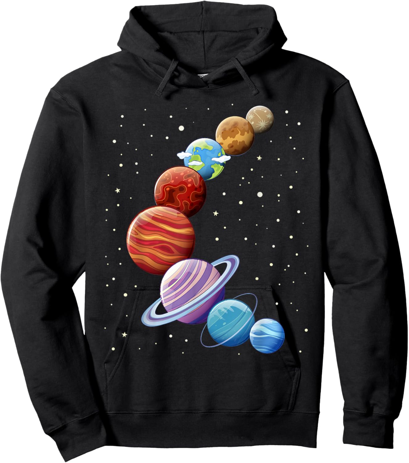 Planets Space Galaxy Solar System Men Women Kids Hoodie - Hoodie | Black