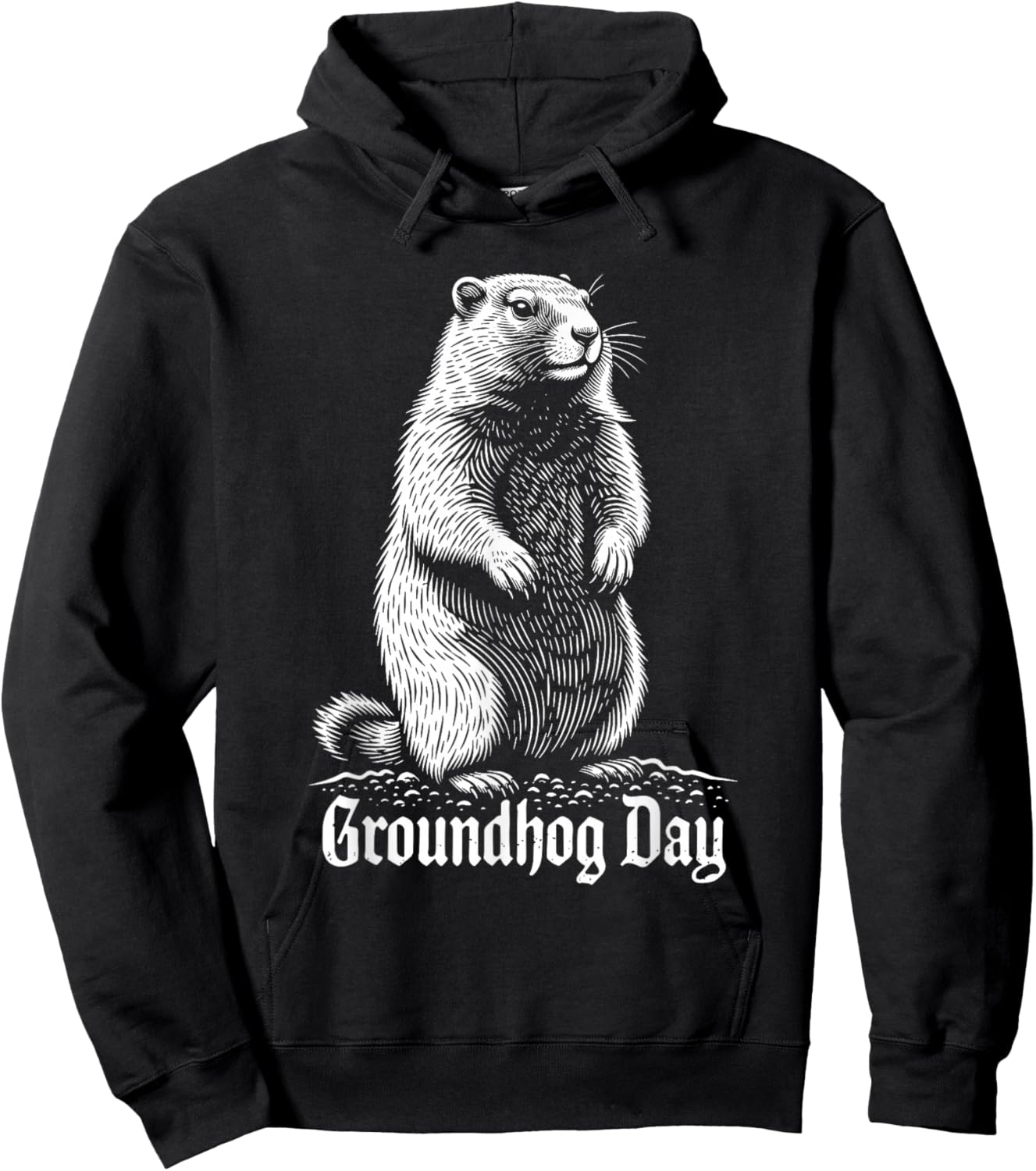 Punxy Phil's Groundhog Day Costume February 2nd Holiday Hoodie - Hoodie | Black