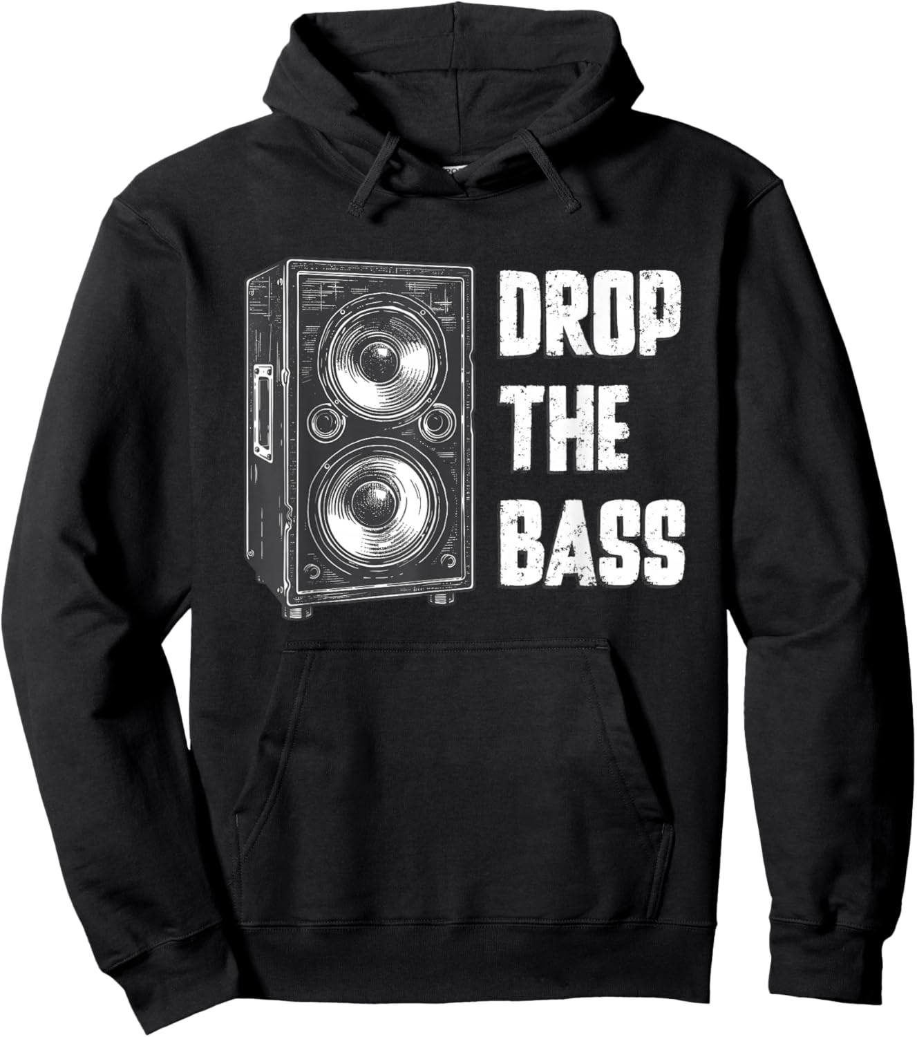 Bass-Drop Subwoofer Speaker Retro/Vintage Aesthetic Hoodie - Hoodie | Black
