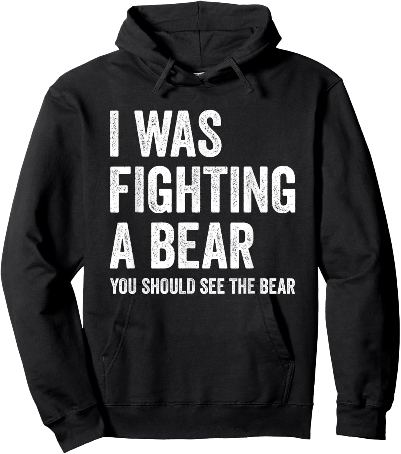 I was Fighting A Bear- Funny Injury Bones Surgery Get Well Hoodie - Hoodie | Black