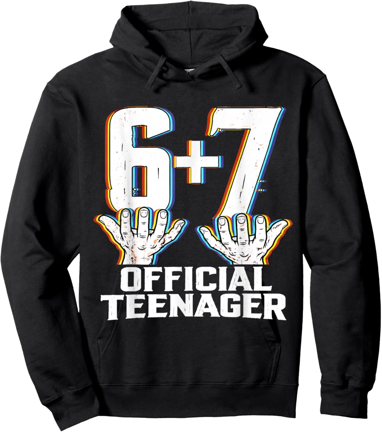 Official Teenager I'm 13th Birthday 6 7 Meme Six Seven Slang Hoodie - Hoodie | Black