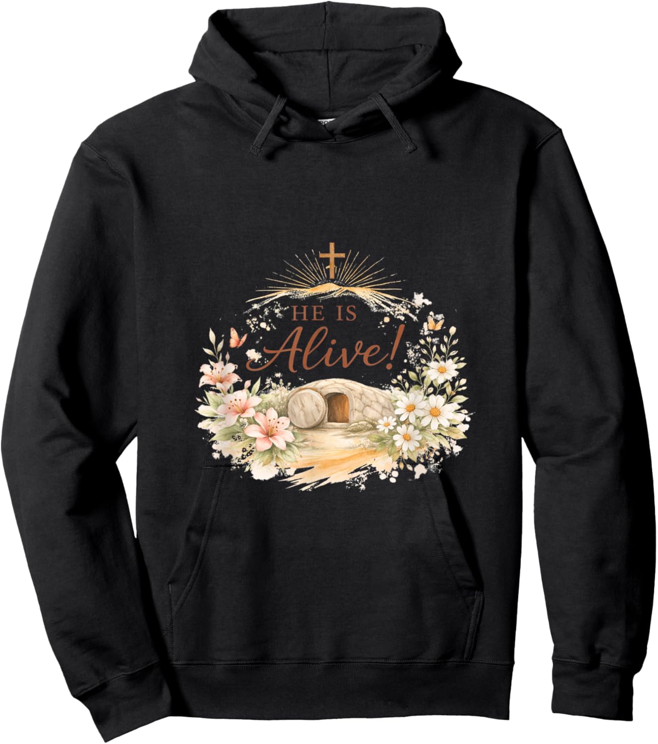 Easter Blessings – Faith, Family, & Joyful Spring Hoodie - Hoodie | Black
