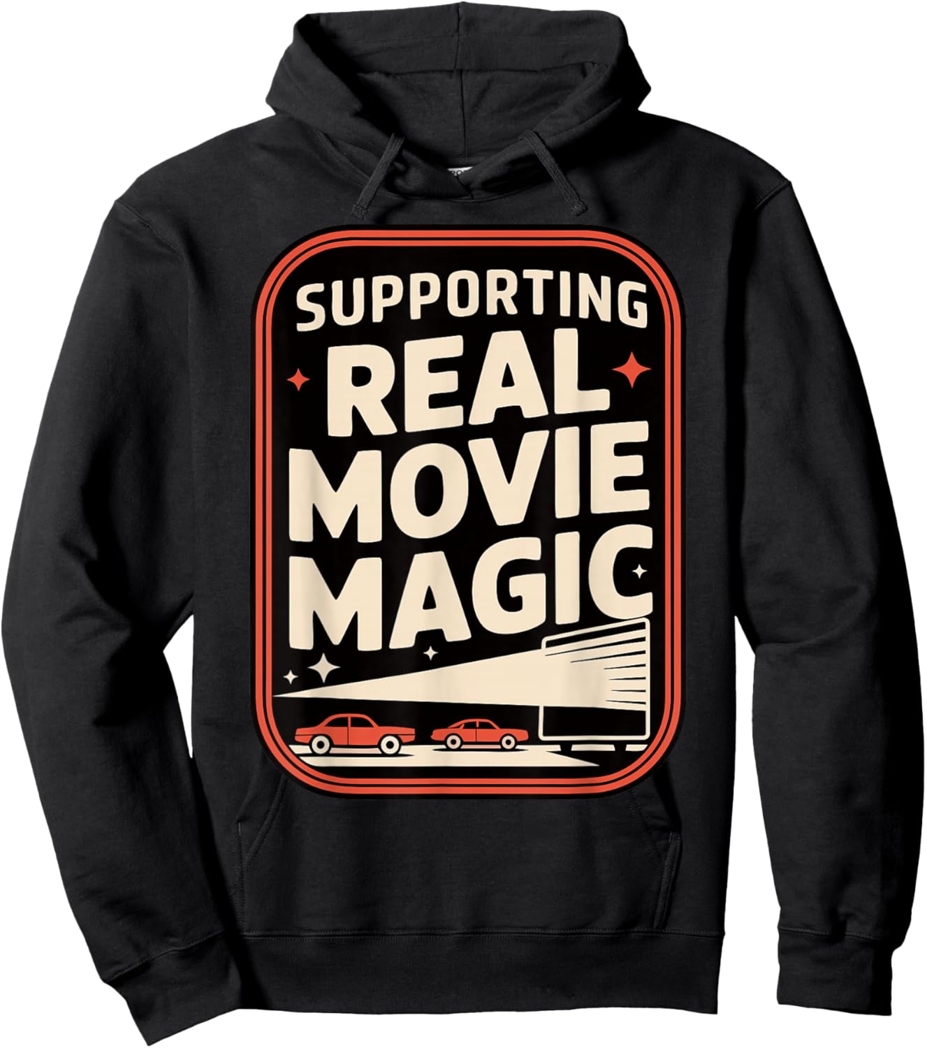 Drive-in Movie Lover Retro Film Drive-in Cinema Hoodie - Hoodie | Black