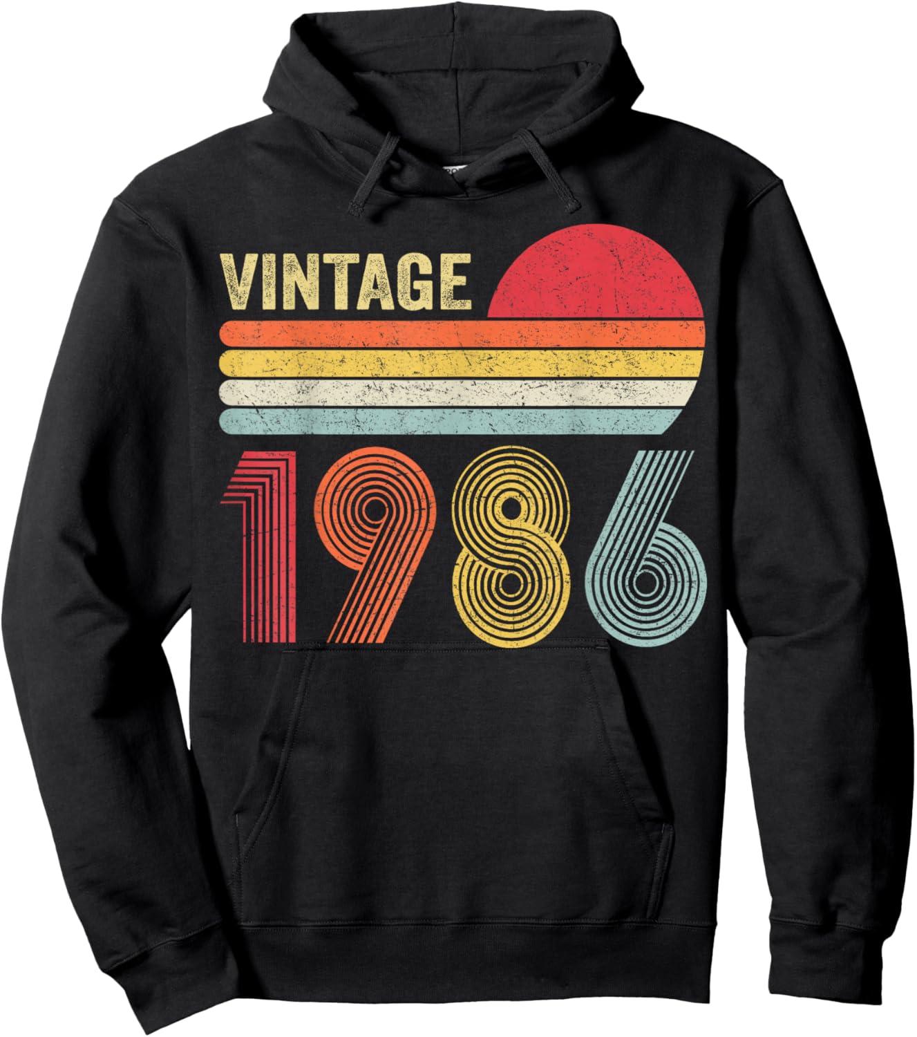Vintage 1986 40th Birthday Gift Men Women 40 Years Old Hoodie - Hoodie | Black