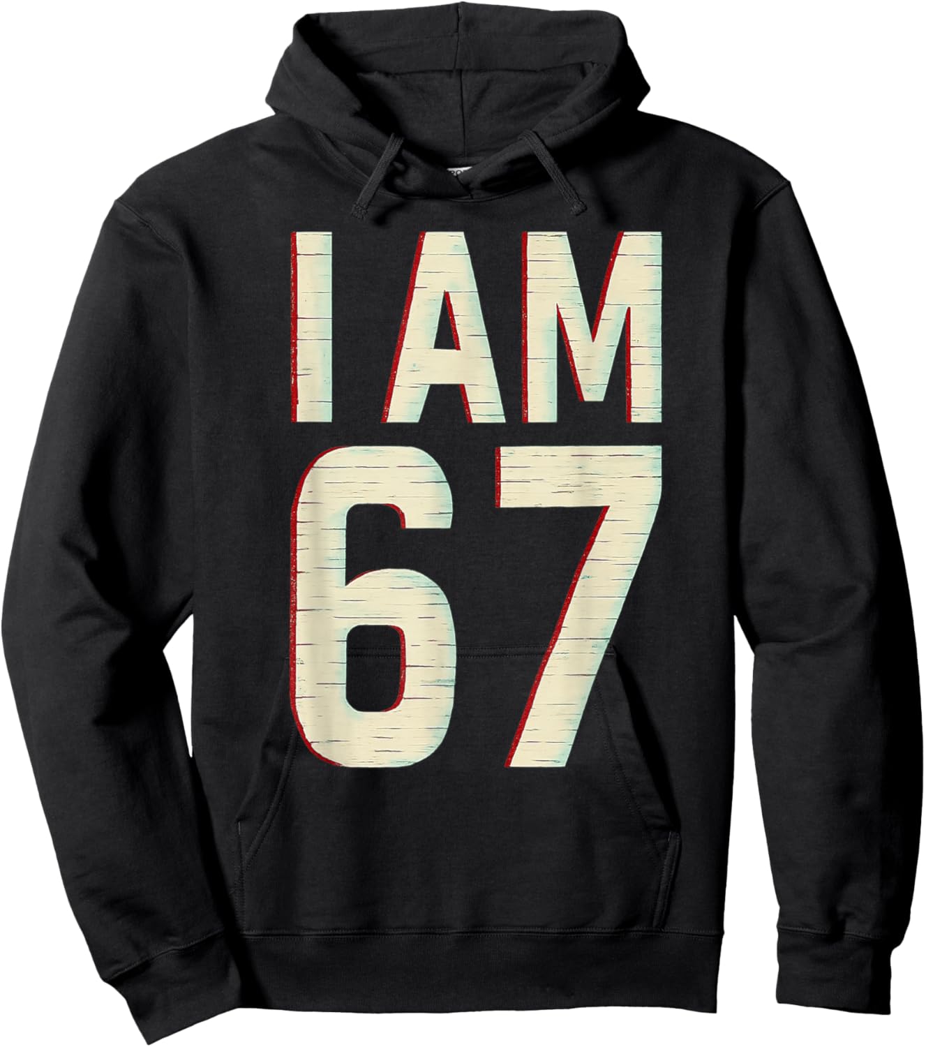 Glitch Aesthetic 4 Sports Fan Gift Meme Culture I AM 67 Hoodie - Hoodie | Black