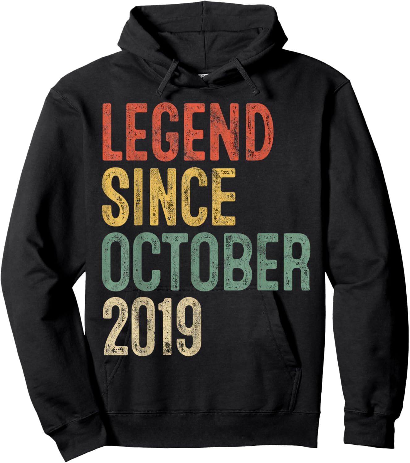 Legend October 2019 6th Birthday Boy Girl 6 Year Old Hoodie - Hoodie | Black